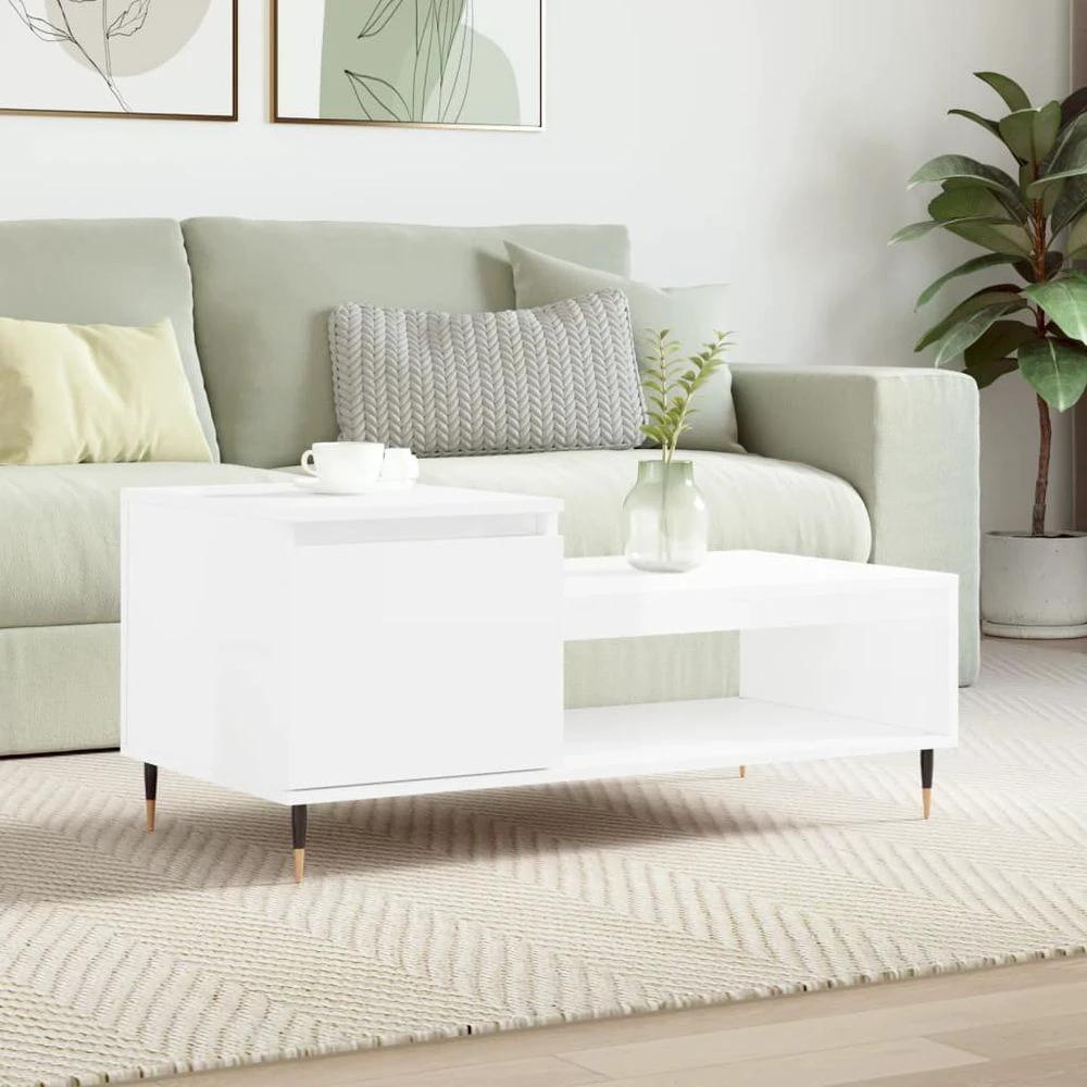 vidaXL Coffee Table White 100x50x45 cm vidaXL Engineered Wood - Coffee Tables Coffee Table