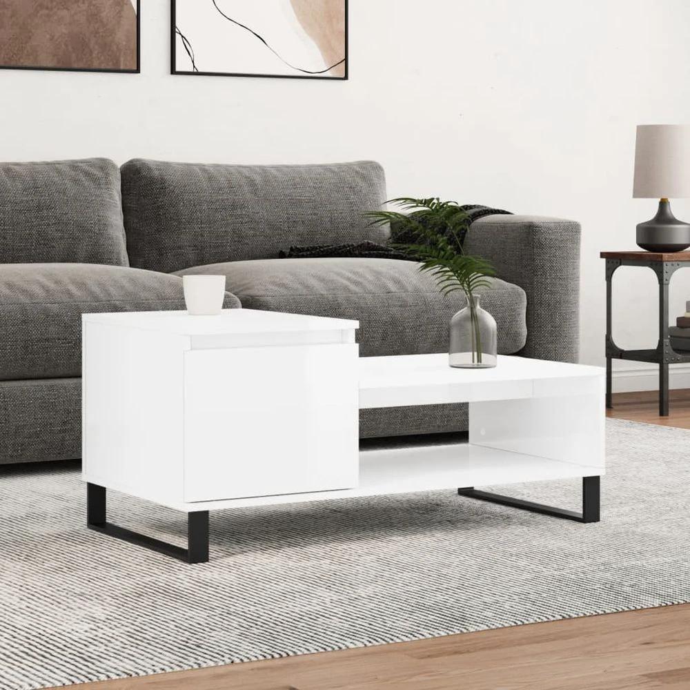 vidaXL Coffee Table White 100x50x45 cm vidaXL Engineered Wood - Coffee Tables Coffee Table