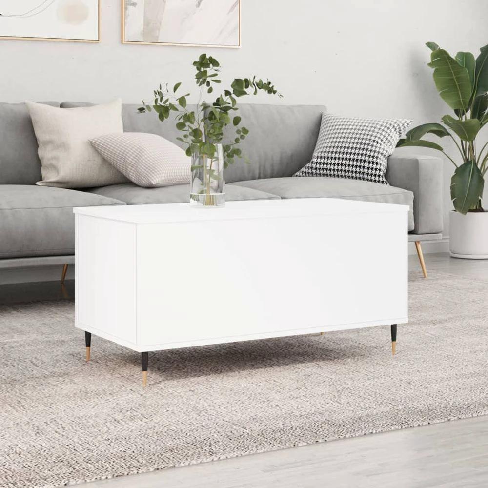 Coffee Table White 90x44.5x45 cm vidaXL Engineered Wood by vidaXL
