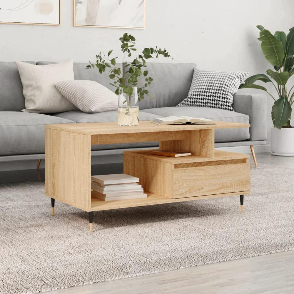 vidaXL Coffee Table White 90x49x45 cm vidaXL Engineered Wood - Coffee Tables Coffee Table