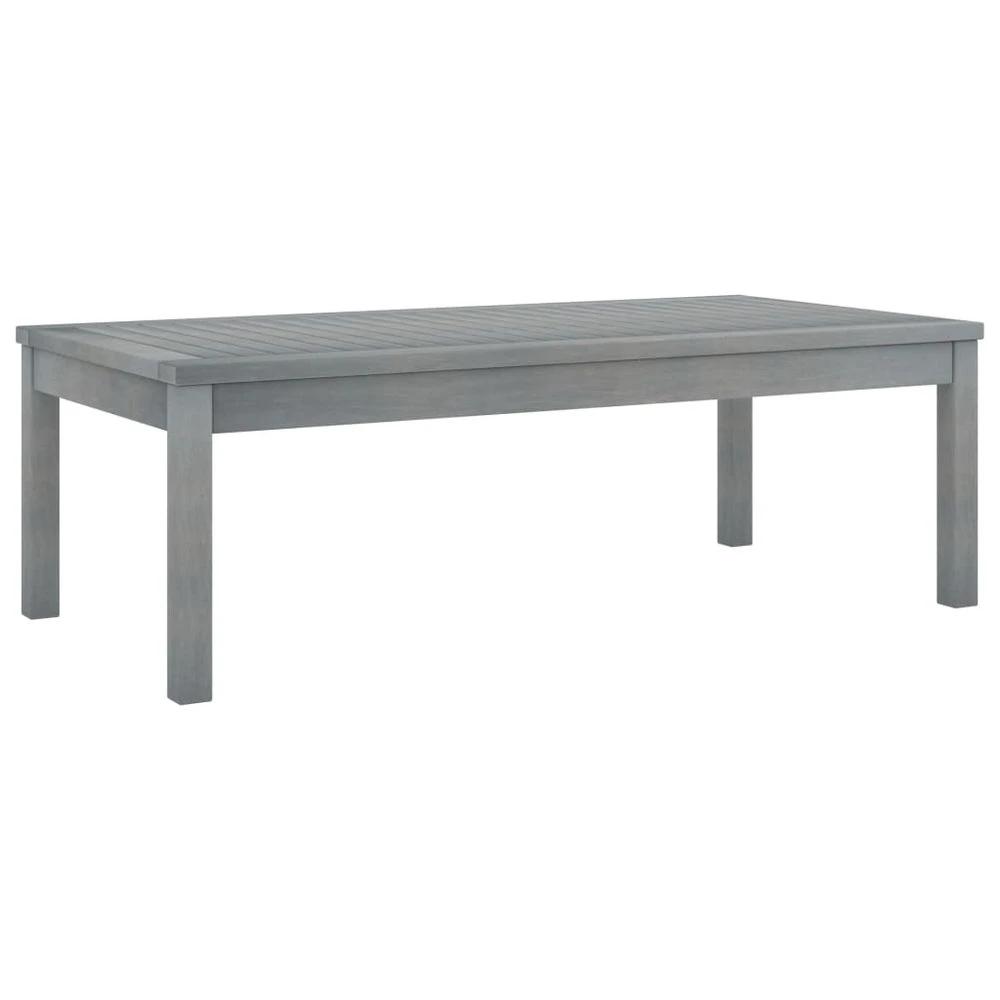 Coffee Table 100x50x33 cm vidaXL Grey Solid Acacia Wood by vidaXL