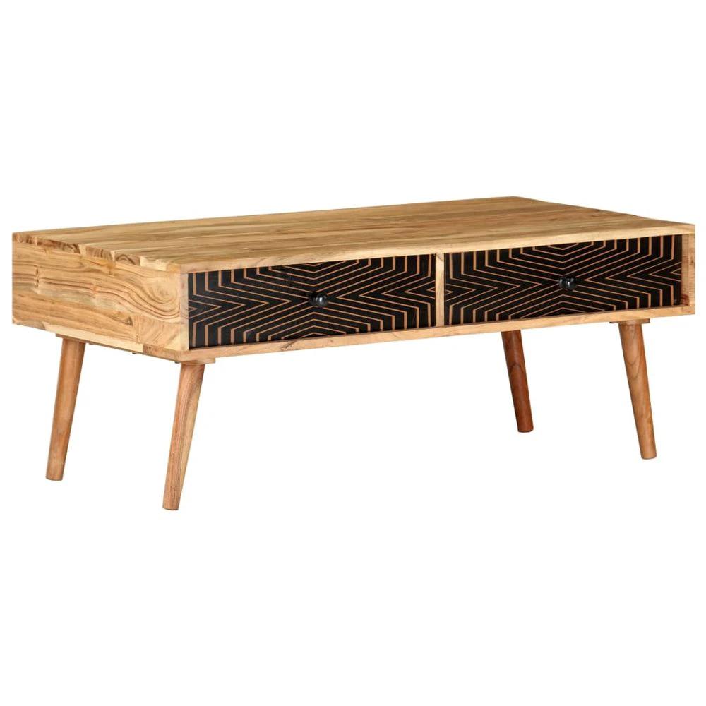 Coffee Table 100x50x39 cm vidaXL Solid Acacia Wood by vidaXL