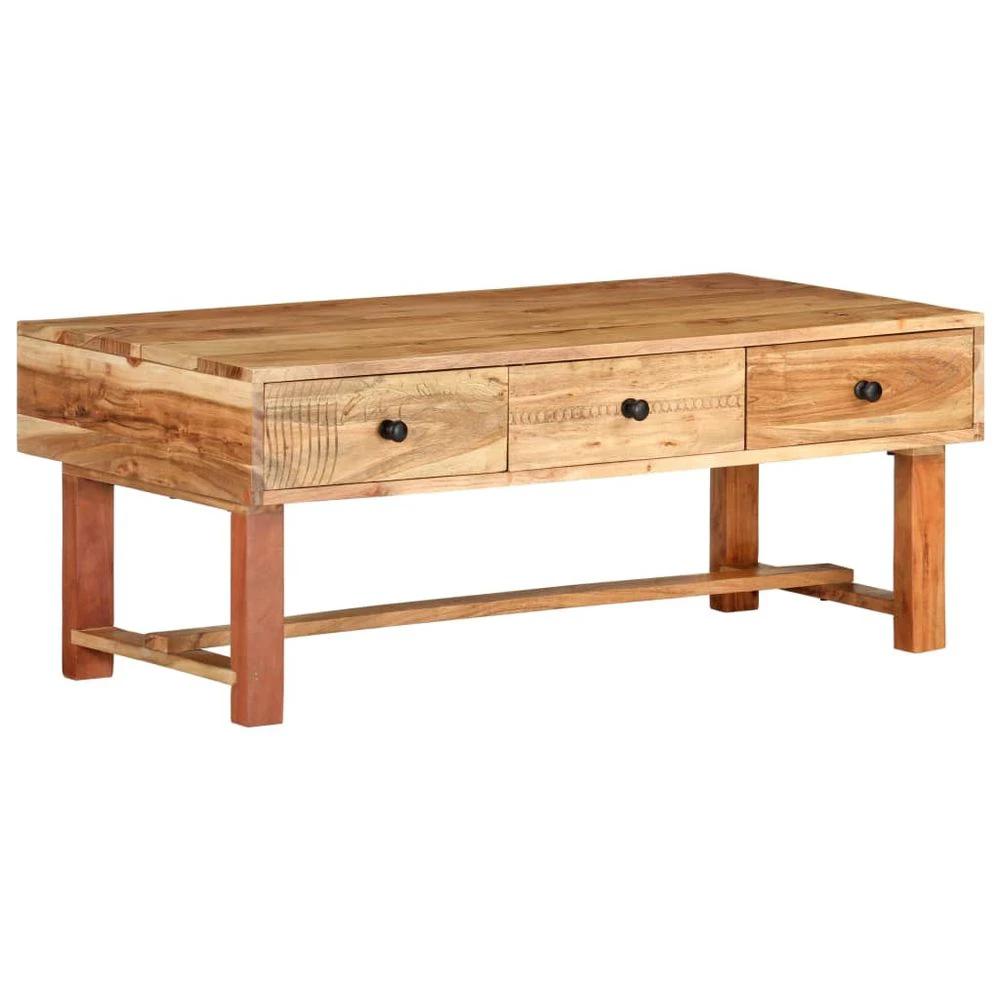Coffee Table 100x50x40 cm vidaXL Solid Acacia Wood by vidaXL