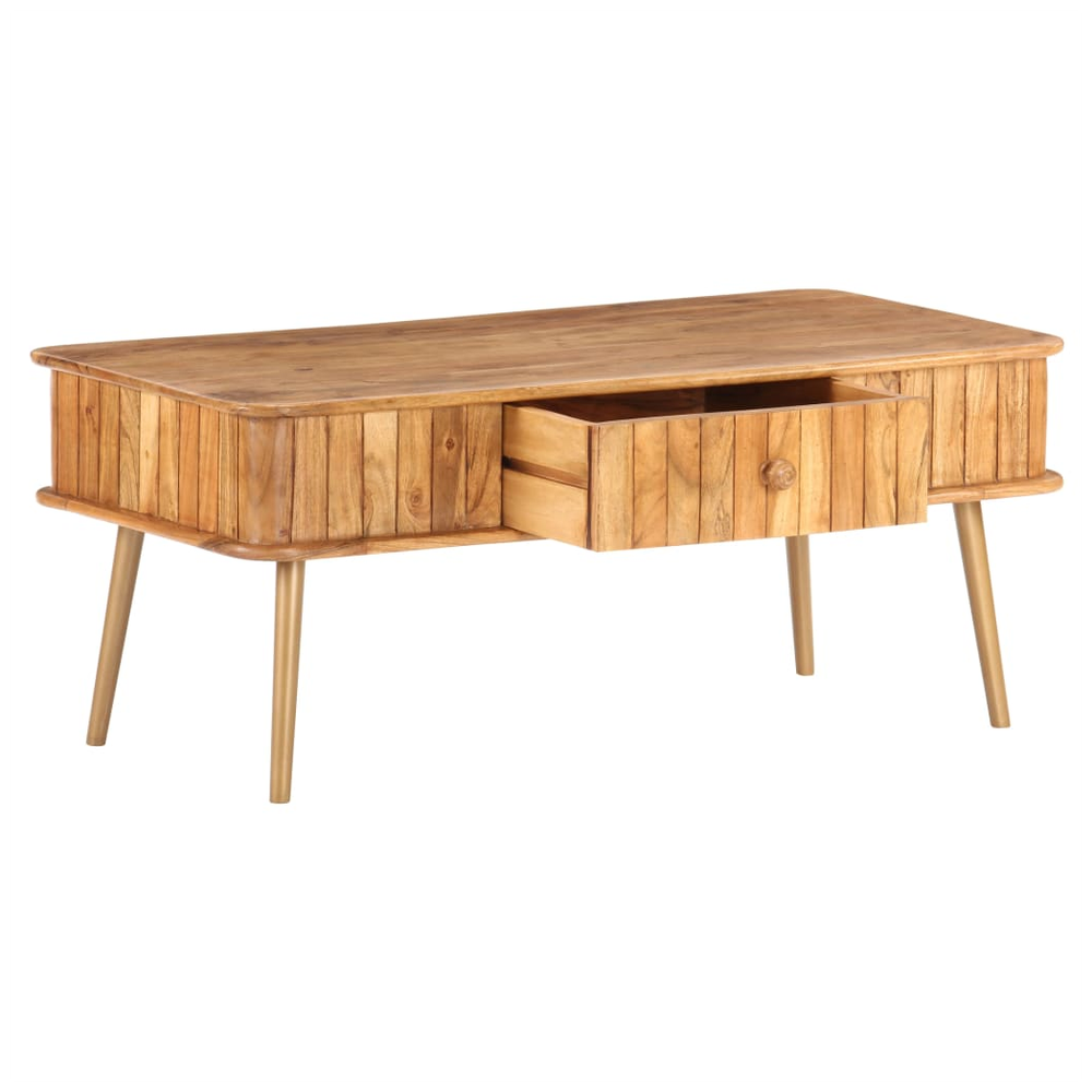 Coffee Table 100x50x40 cm vidaXL Solid Acacia Wood by vidaXL
