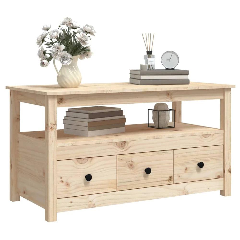 Coffee Table 102x49x55 cm vidaXL Solid Wood Pine by vidaXL