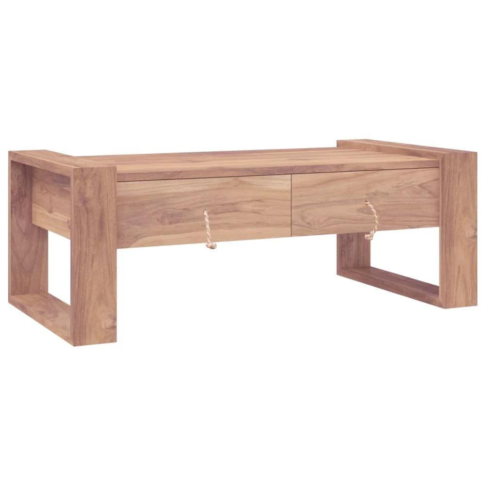 Coffee Table 110x60x40 cm vidaXL Solid Teak Wood by vidaXL