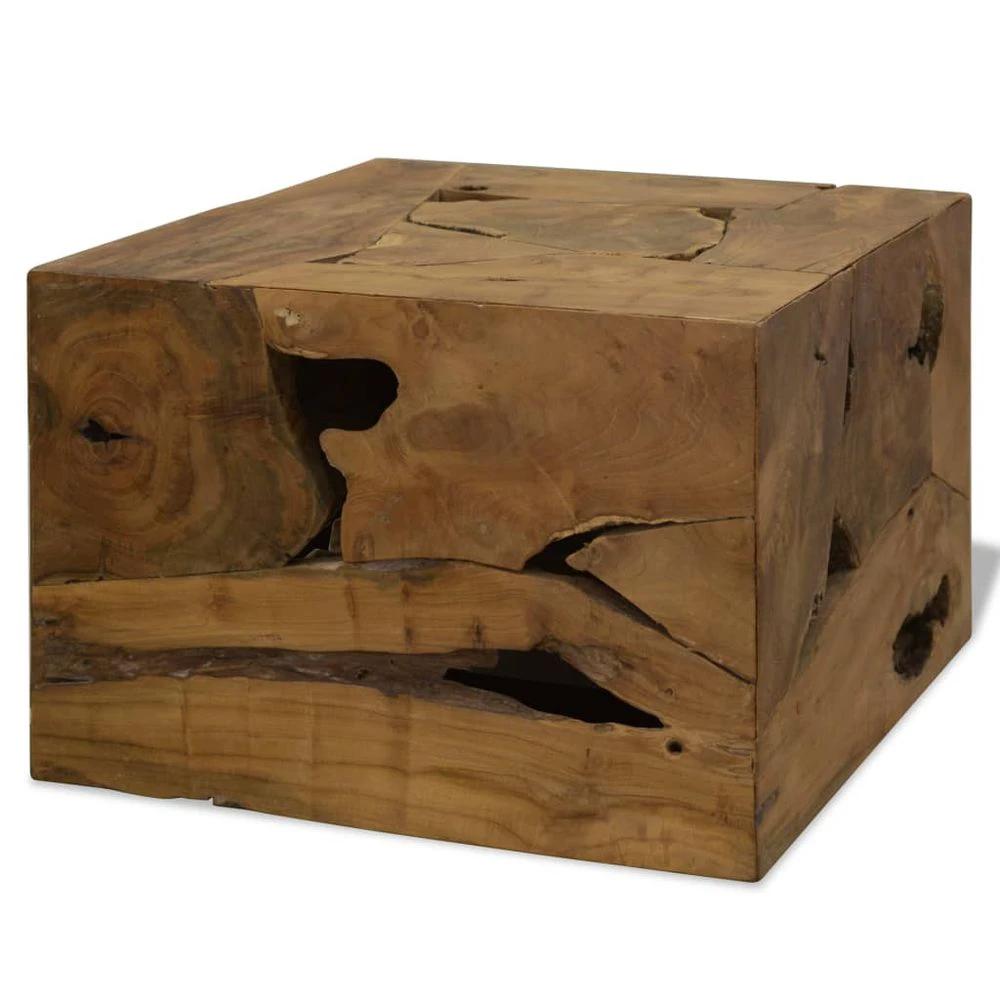 Coffee Table 50x50x35 cm vidaXL Genuine Teak Brown by vidaXL