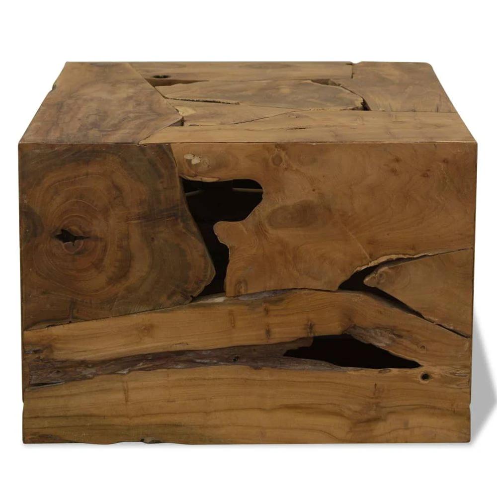 Coffee Table 50x50x35 cm vidaXL Genuine Teak Brown by vidaXL