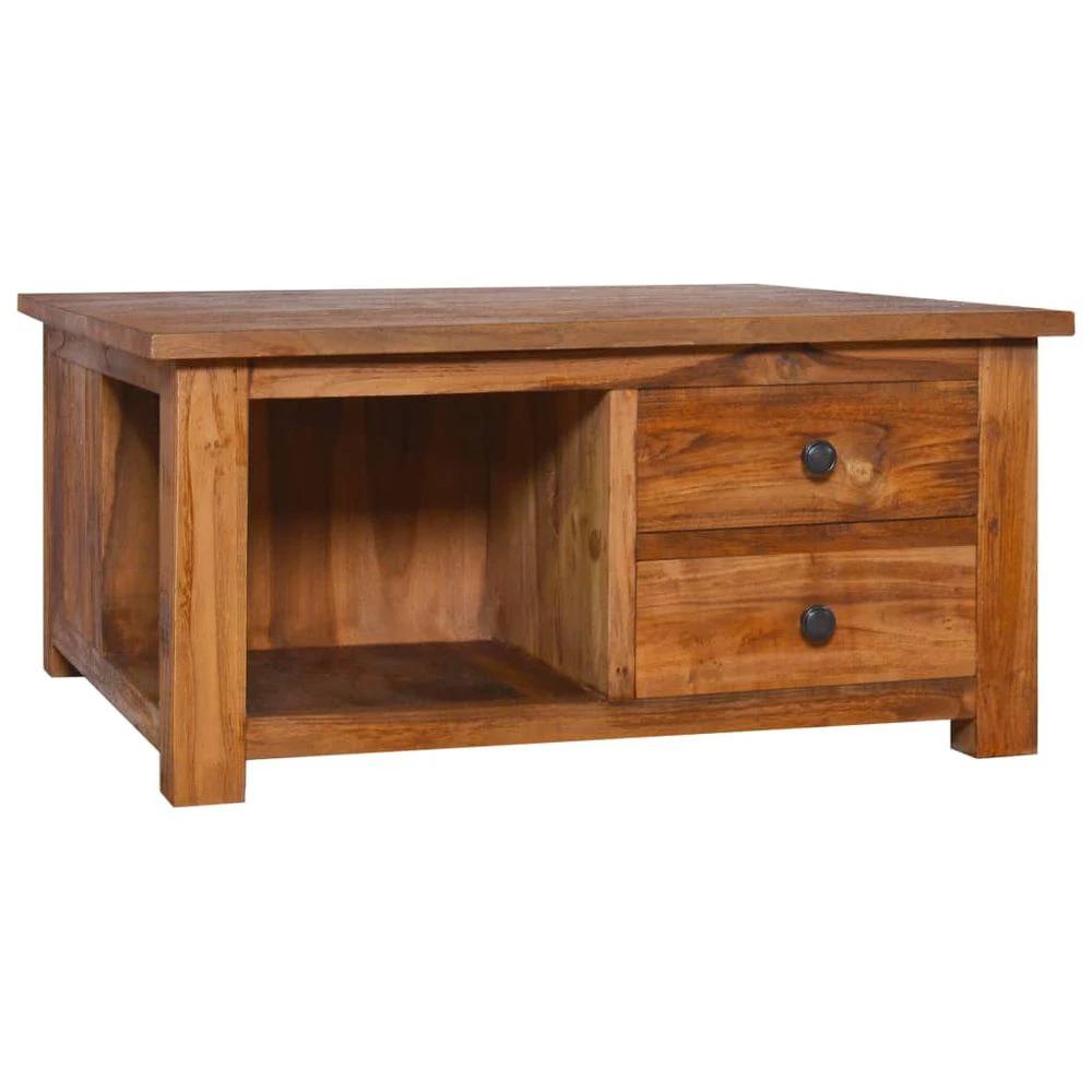 Coffee Table 68x68x33 cm vidaXL Solid Teak Wood by vidaXL