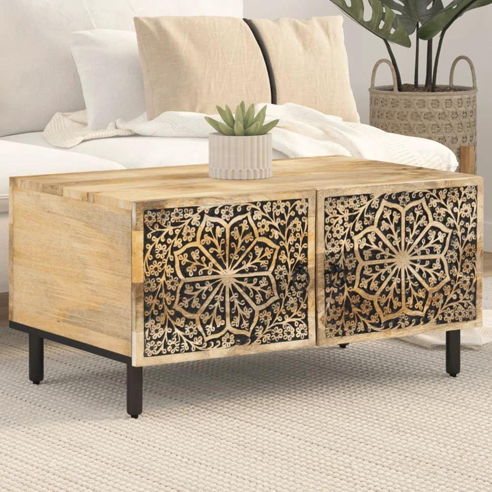 Coffee Table 80x50x40 cm vidaXL Solid Wood Mango by vidaXL