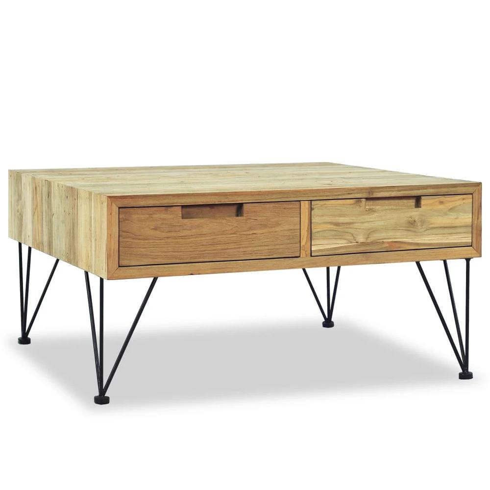 Coffee Table 80x80x40 cm vidaXL Solid Teak by vidaXL