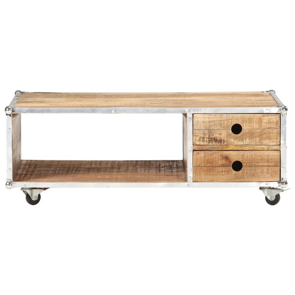 Coffee Table 89x59x33 cm vidaXL Solid Rough Mango Wood by vidaXL