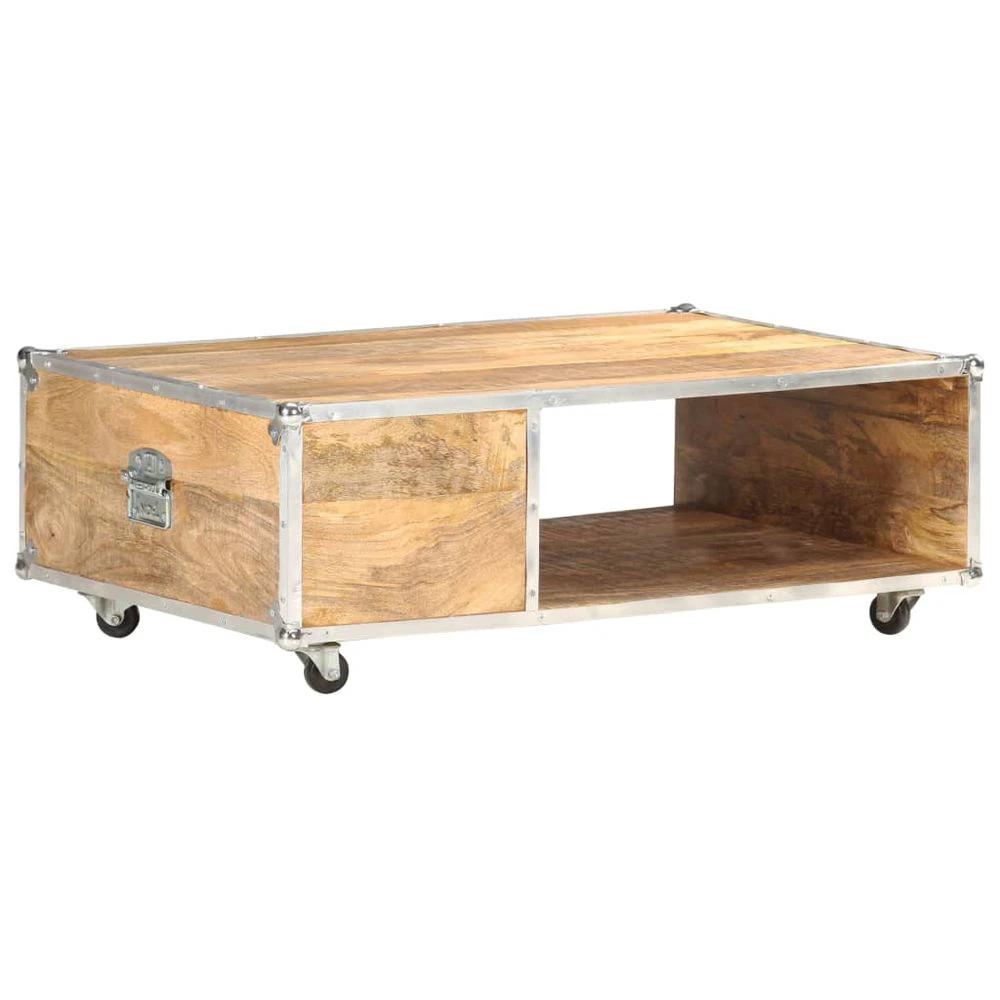 Coffee Table 89x59x33 cm vidaXL Solid Rough Mango Wood by vidaXL