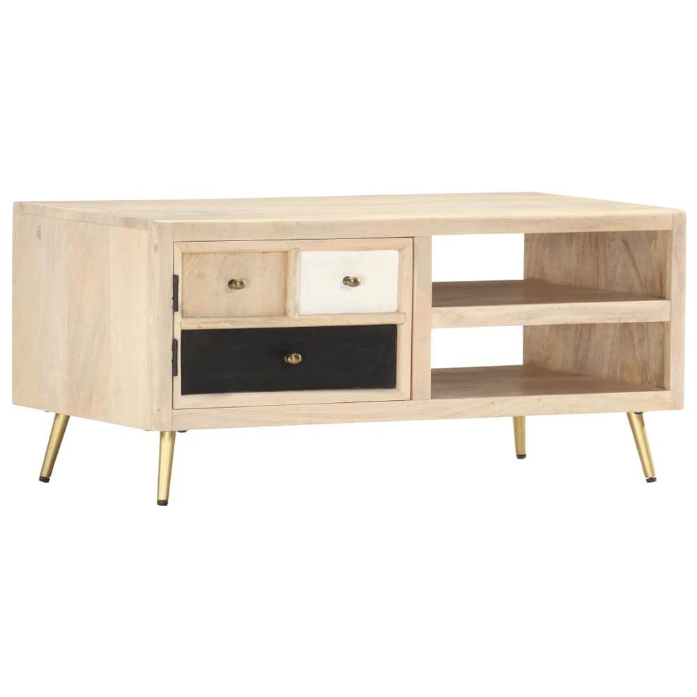 Coffee Table 90x45x40 cm vidaXL Solid Mango Wood by vidaXL
