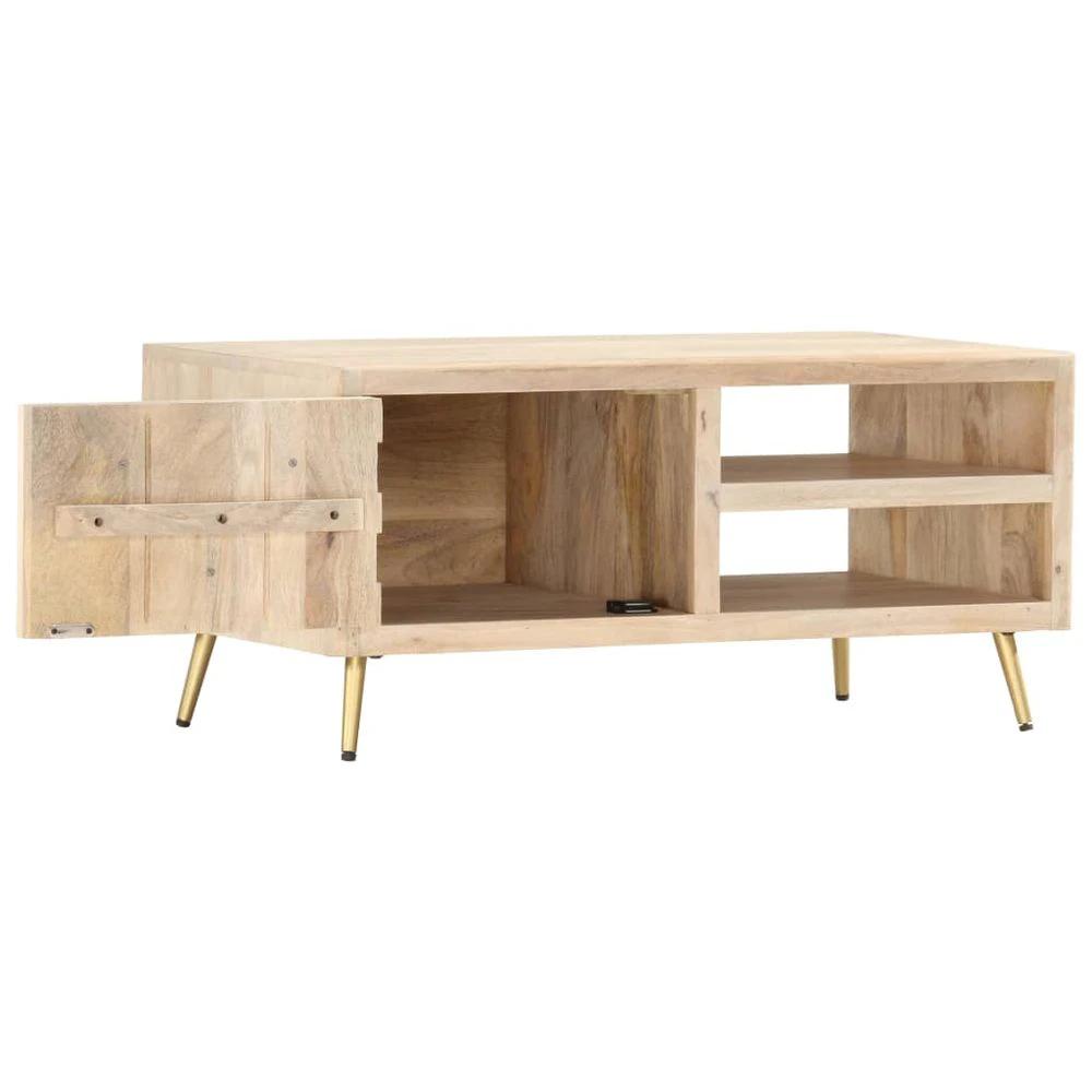 Coffee Table 90x45x40 cm vidaXL Solid Mango Wood by vidaXL