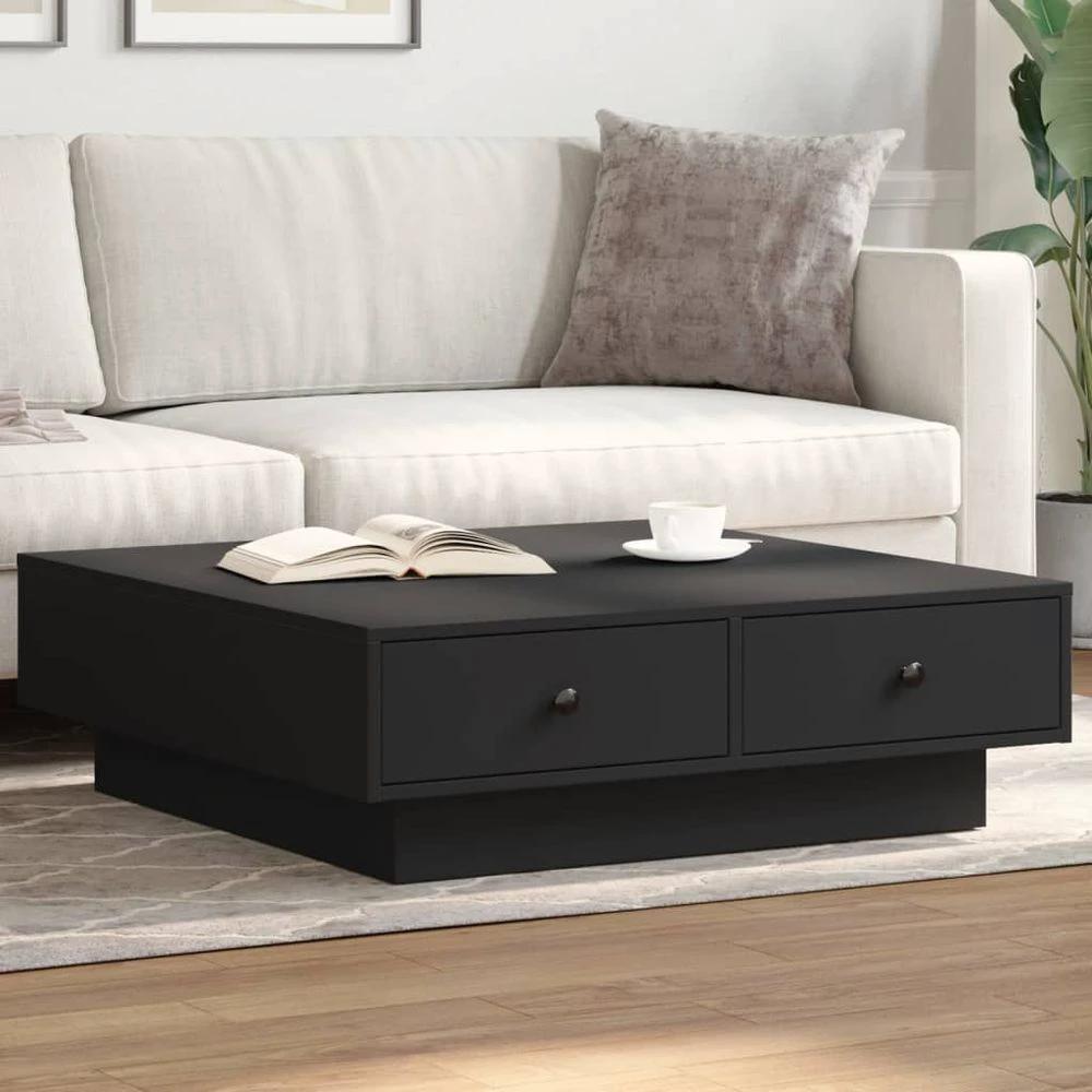 vidaXL Coffee Table Black 90x90x28 cm vidaXL Engineered Wood - Coffee Tables Coffee Table