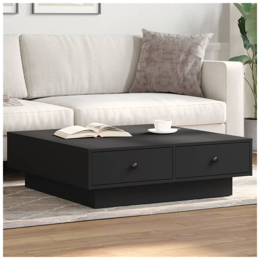vidaXL Coffee Table Black 90x90x28 cm vidaXL Engineered Wood - Coffee Tables Coffee Table