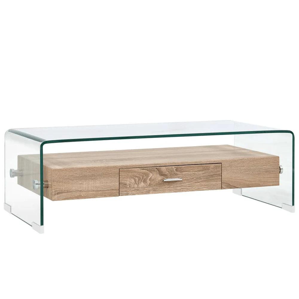 vidaXL Coffee Table Clear 98x45x31 cm vidaXL Tempered Glass - Coffee Tables Coffee Table