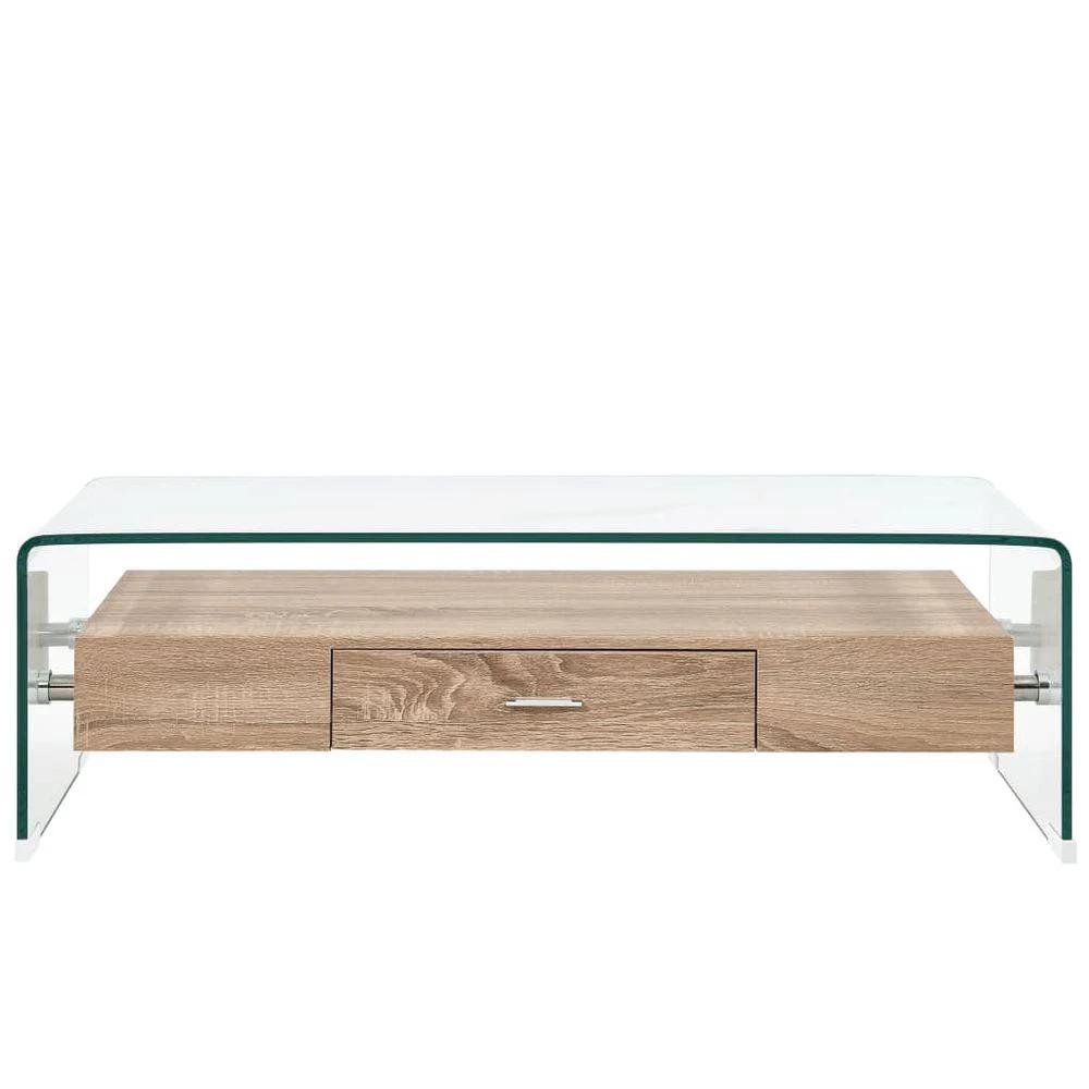 vidaXL Coffee Table Clear 98x45x31 cm vidaXL Tempered Glass - Coffee Tables Coffee Table