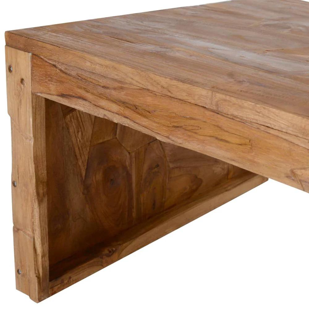 Coffee Table Erosion vidaXL Solid Teak Wood 110x35x38 cm by vidaXL