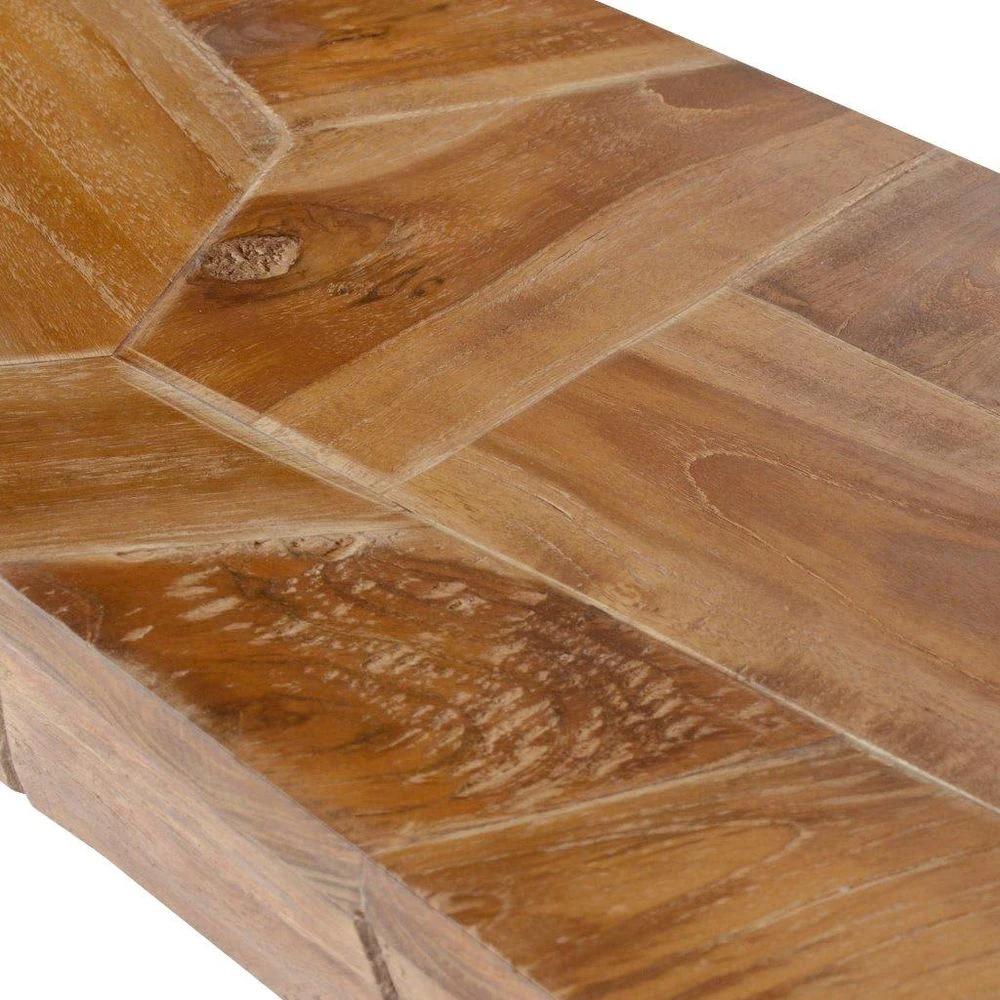 Coffee Table Erosion vidaXL Solid Teak Wood 110x35x38 cm by vidaXL
