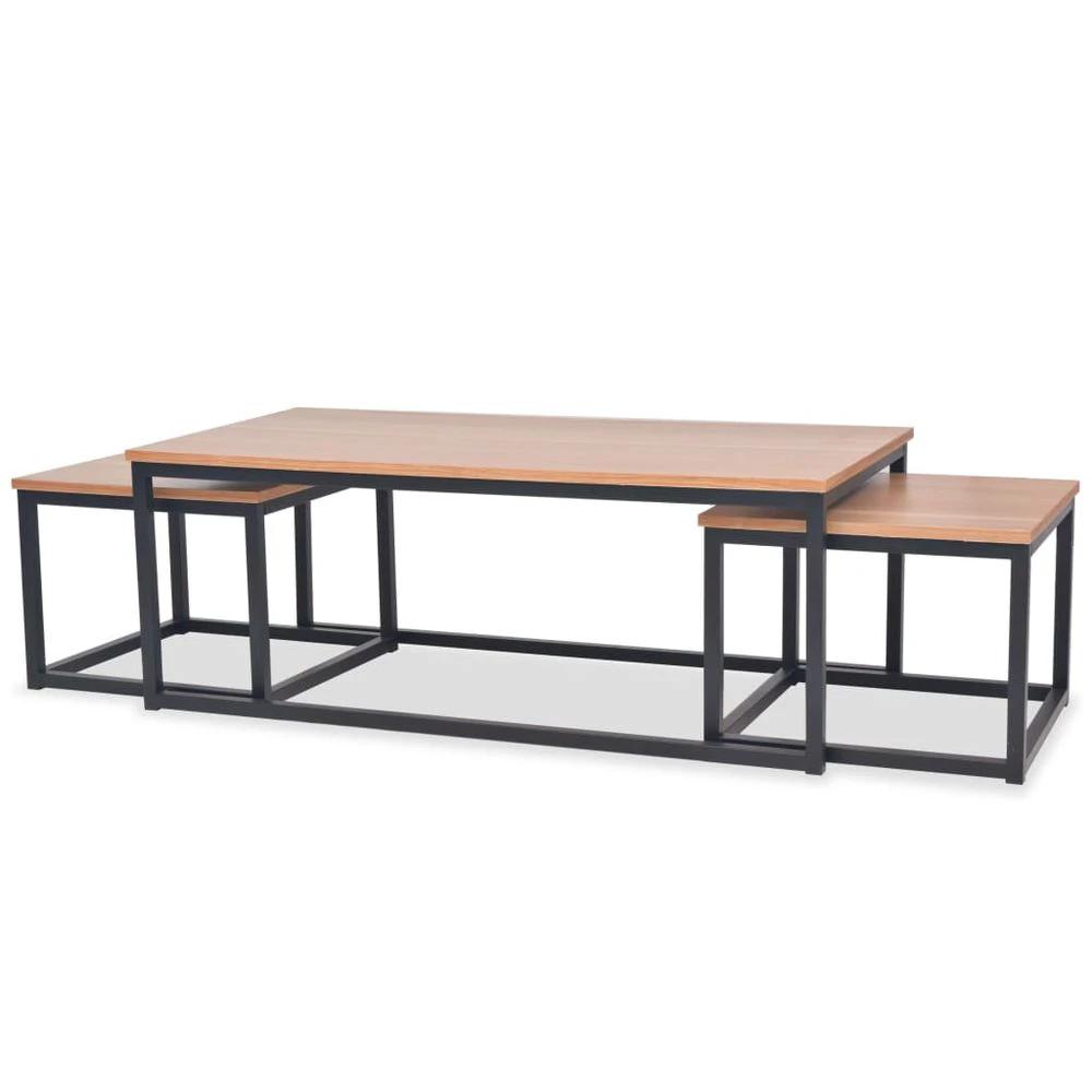 vidaXL Coffee Table Set 3 Pieces vidaXL Ash - Coffee Tables Coffee Table