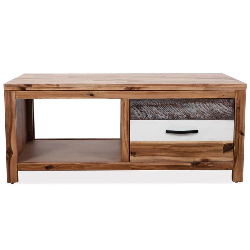 Coffee Table Solid Acacia Wood vidaXL 90x50x37.5 cm by vidaXL