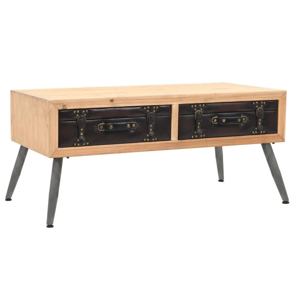 vidaXL Coffee Table Solid Fir Wood vidaXL 115x55x50 cm - Coffee Tables Coffee Table