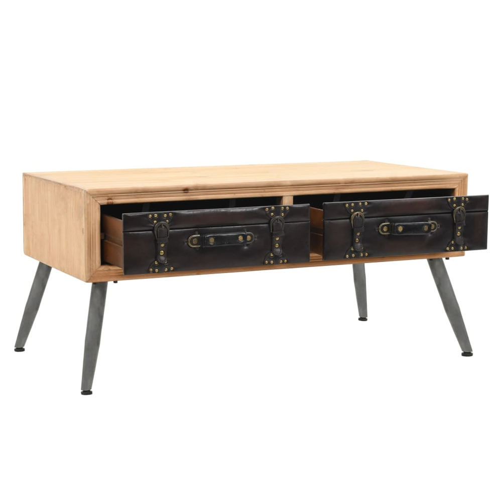 vidaXL Coffee Table Solid Fir Wood vidaXL 115x55x50 cm - Coffee Tables Coffee Table