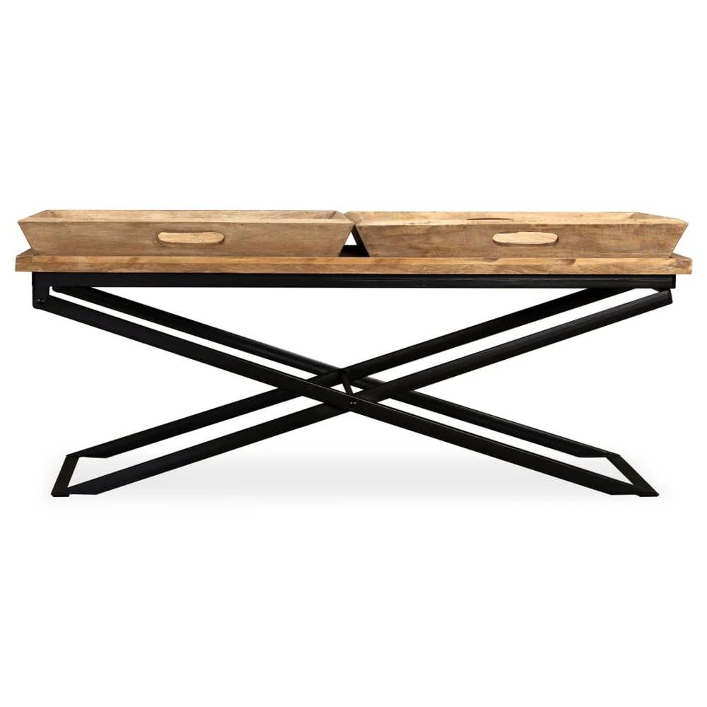 Coffee Table Solid Mango Wood vidaXL 110x55x42 cm by vidaXL