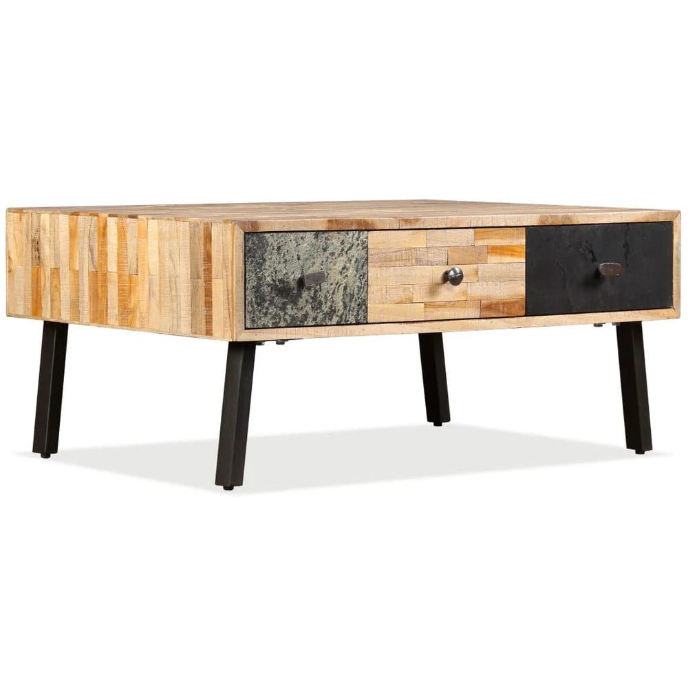 Coffee Table Solid Reclaimed Teak vidaXL 90x65x40 cm by vidaXL