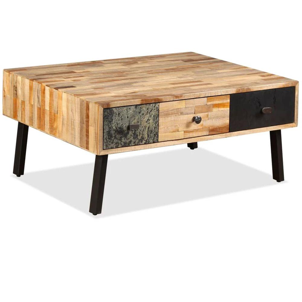 Coffee Table Solid Reclaimed Teak vidaXL 90x65x40 cm by vidaXL