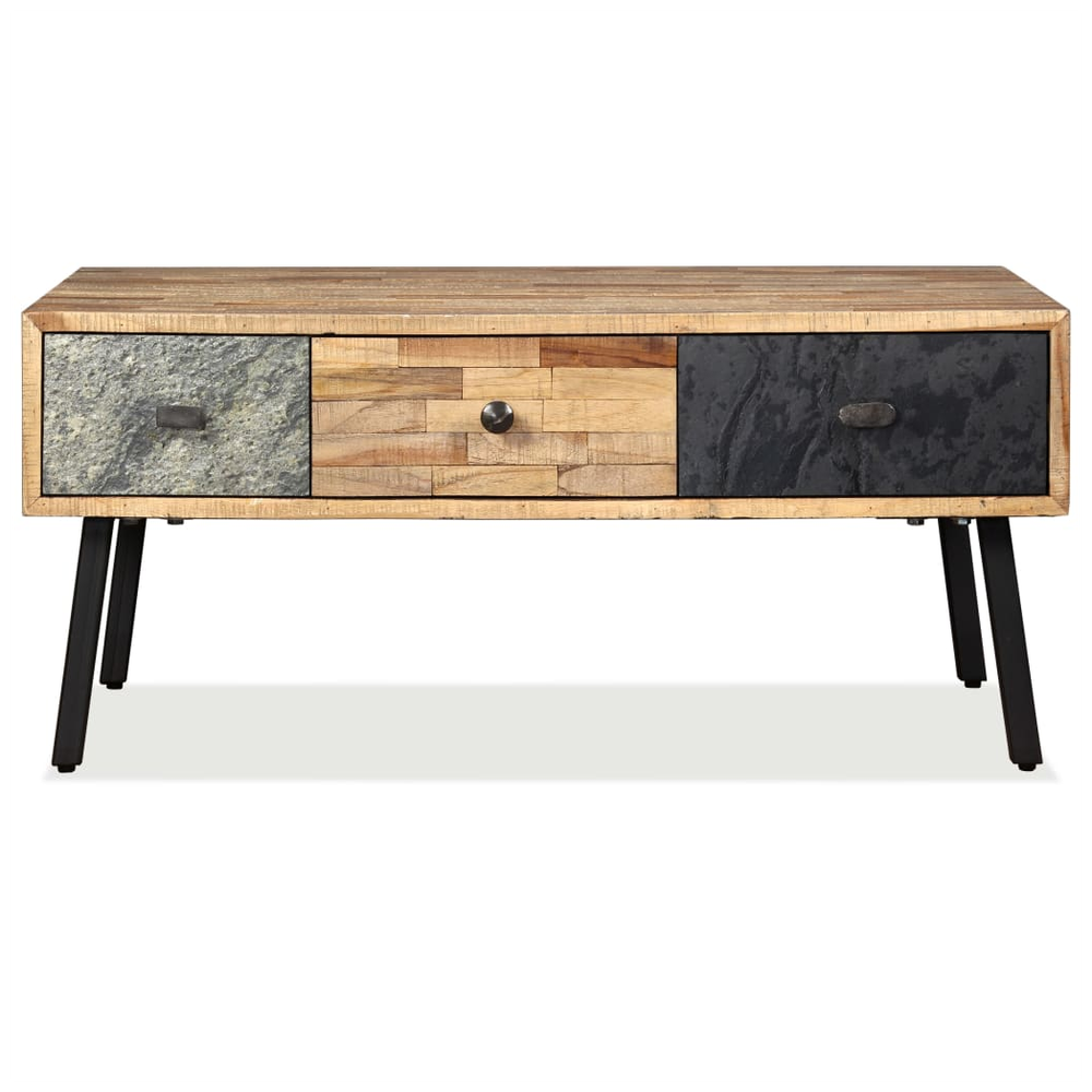 Coffee Table Solid Reclaimed Teak vidaXL 90x65x40 cm by vidaXL