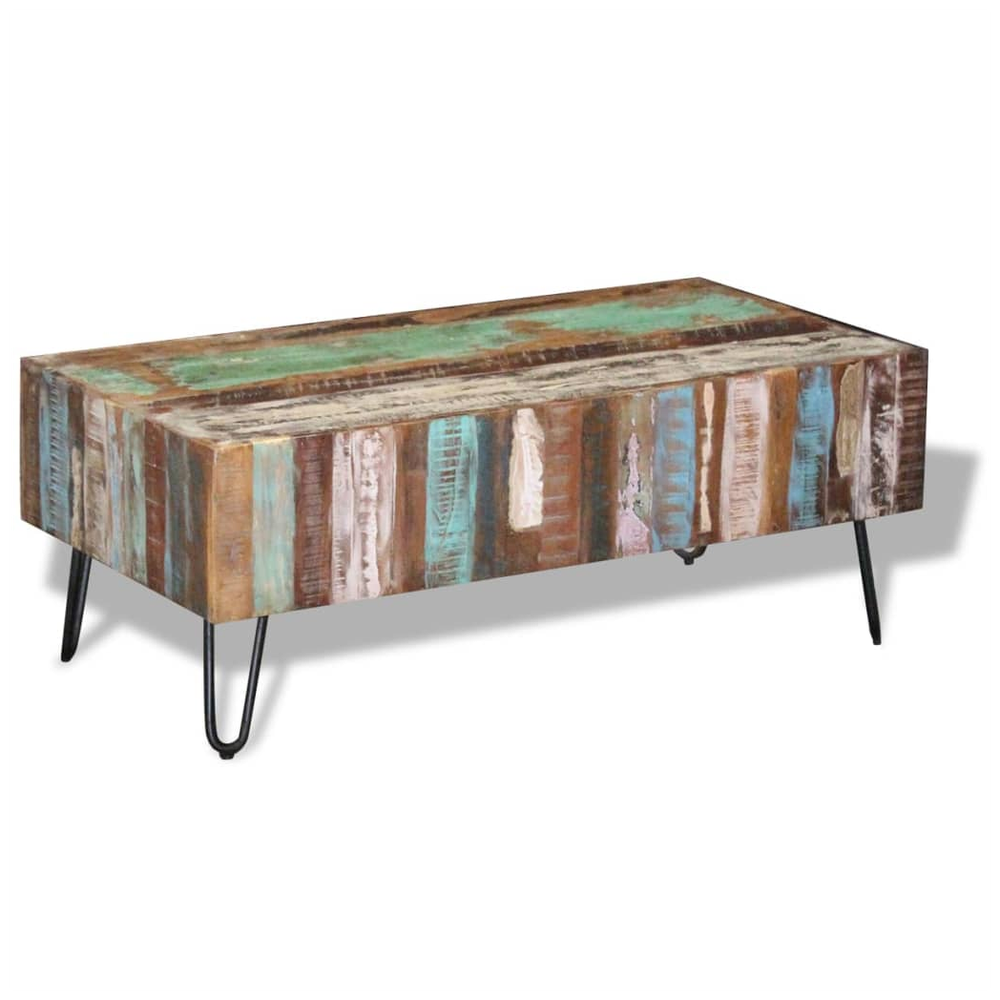Coffee Table Solid Reclaimed Wood vidaXL 100x50x38 cm by vidaXL
