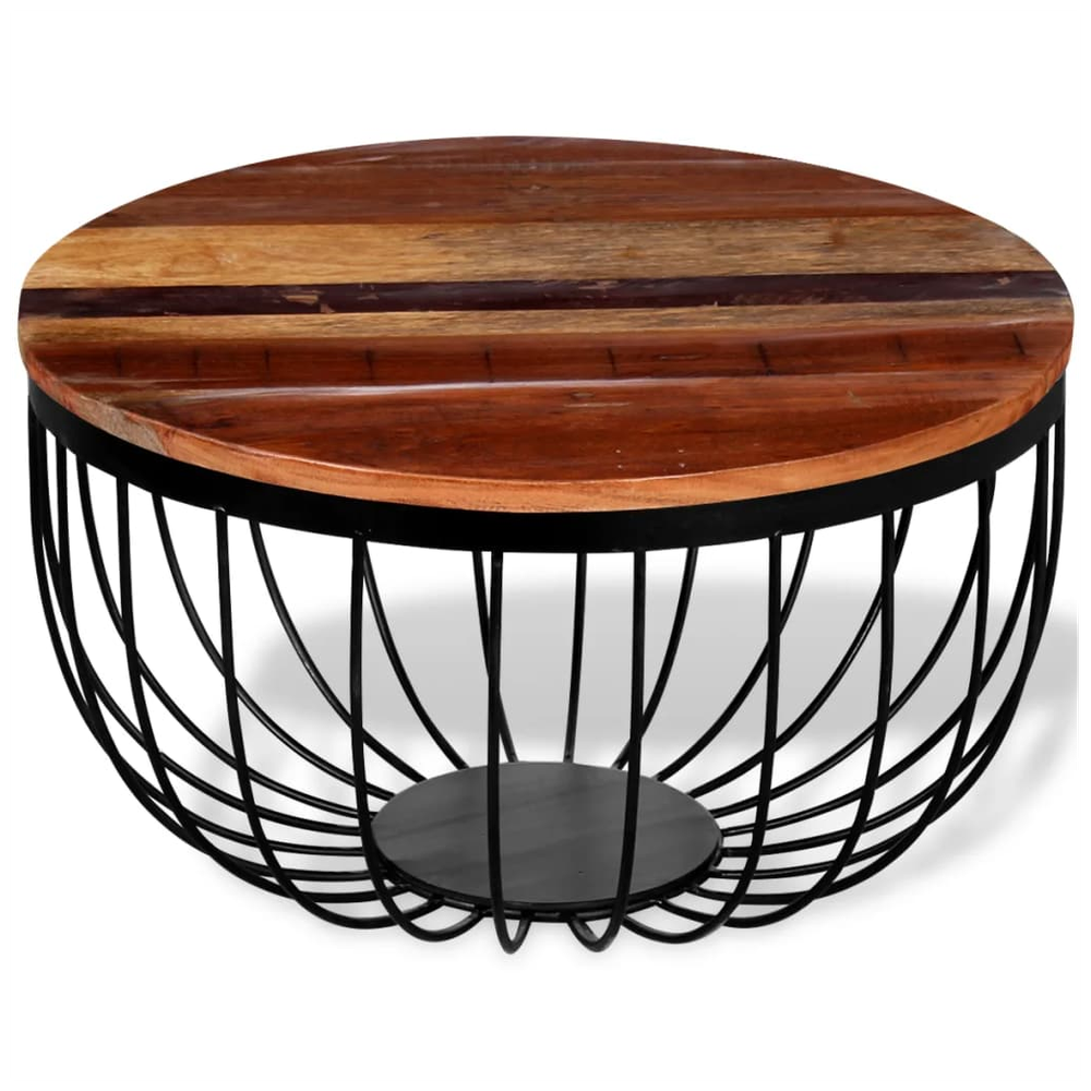 Coffee Table Solid Reclaimed Wood vidaXL by vidaXL