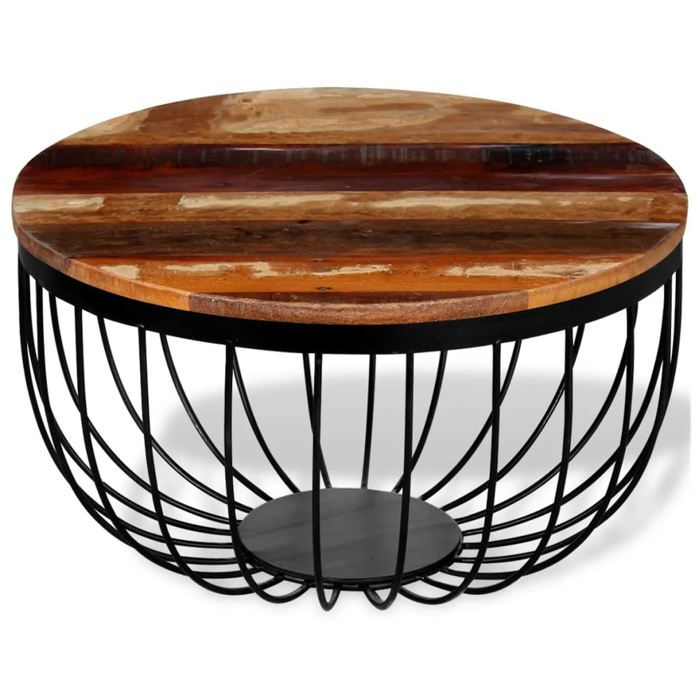 Coffee Table Solid Reclaimed Wood vidaXL by vidaXL