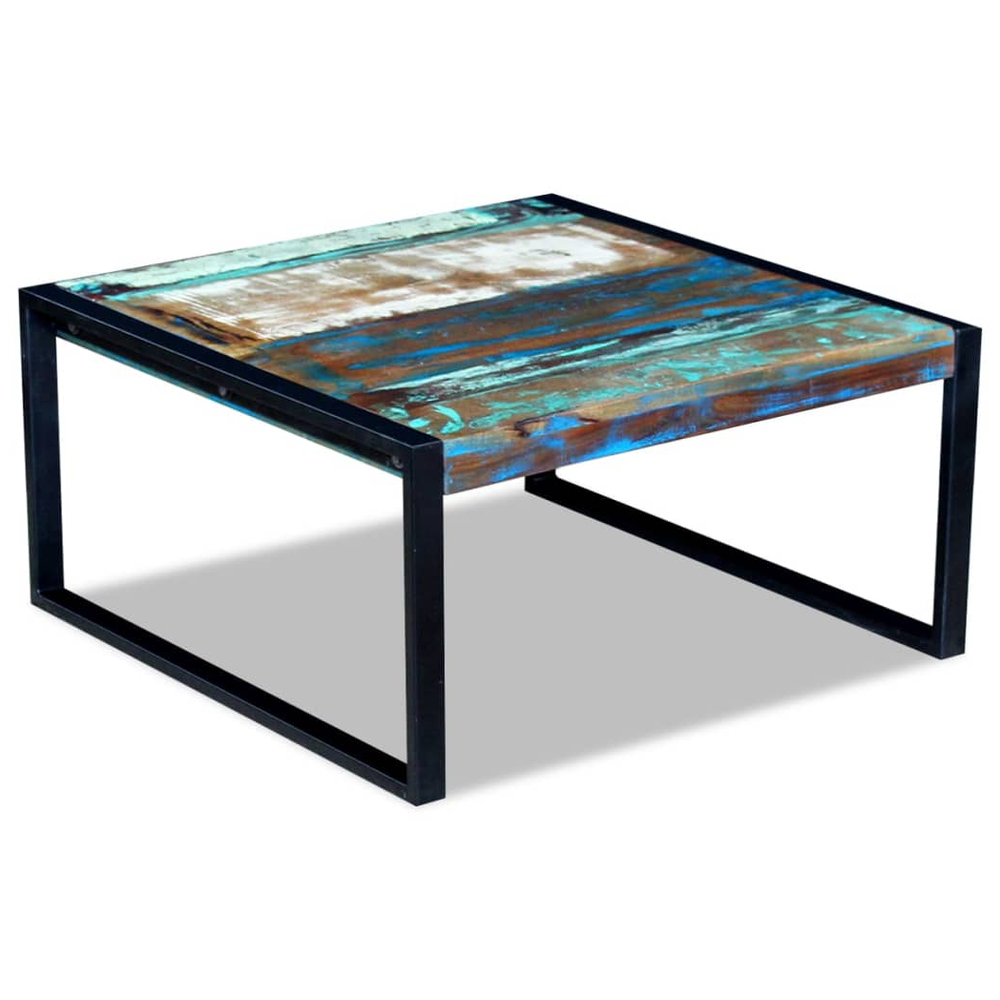 Coffee Table Solid Reclaimed Wood vidaXL 80x80x40 cm by vidaXL