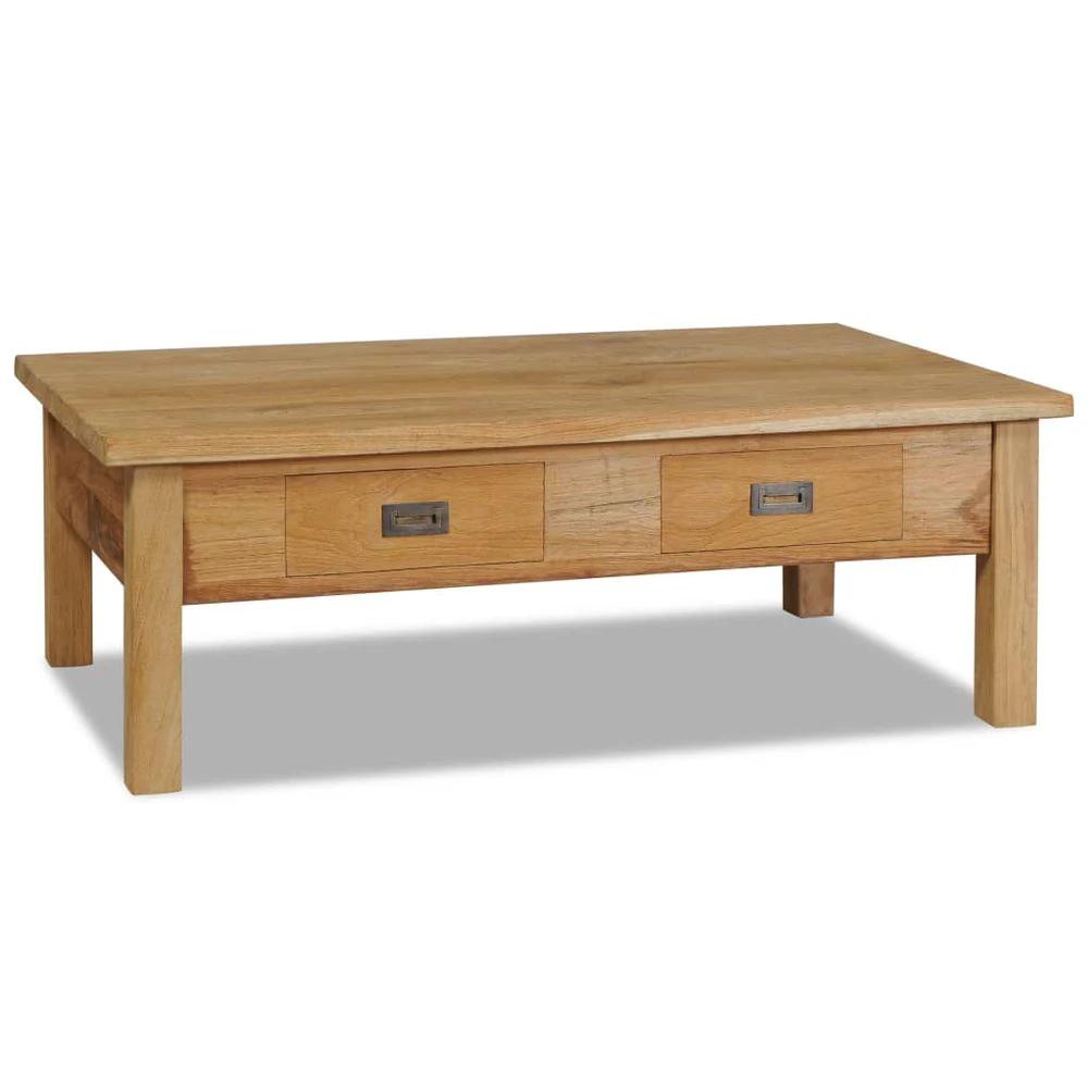 Coffee Table Solid Teak 100x60x35 cm vidaXL by vidaXL