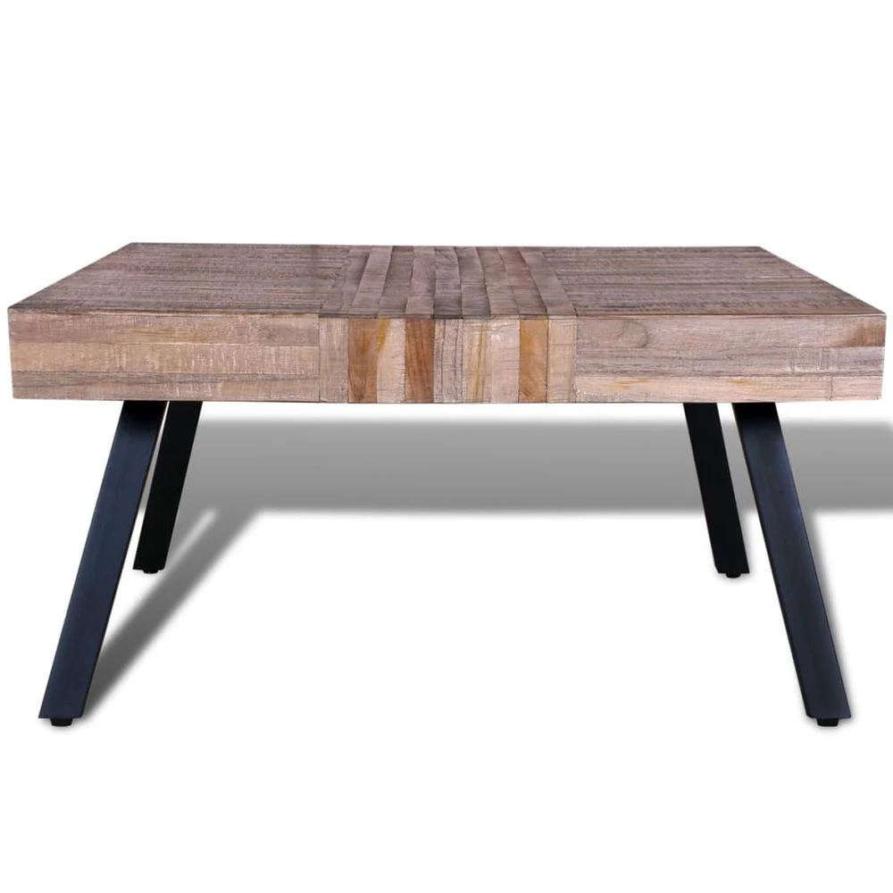 Coffee Table Square Reclaimed Teak Wood vidaXL by vidaXL
