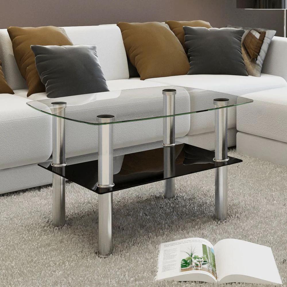 vidaXL Coffee Table vidaXL Glass 2 Tiers - Coffee Tables Coffee Table