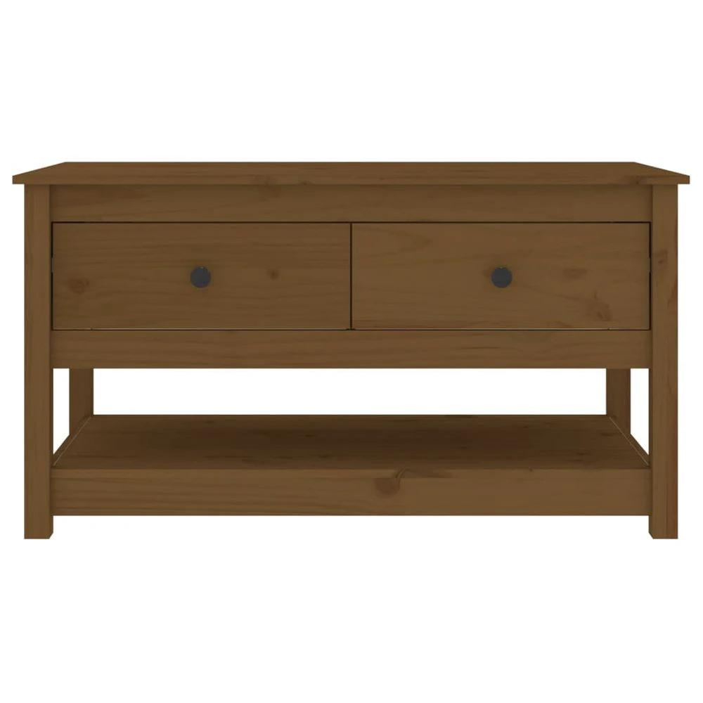Coffee Table vidaXL Honey Brown 102x49x55 cm Solid Wood Pine by vidaXL
