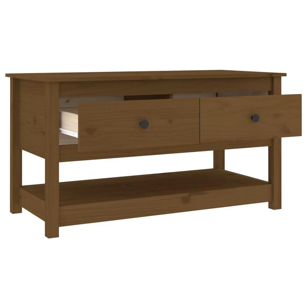 Coffee Table vidaXL Honey Brown 102x49x55 cm Solid Wood Pine by vidaXL