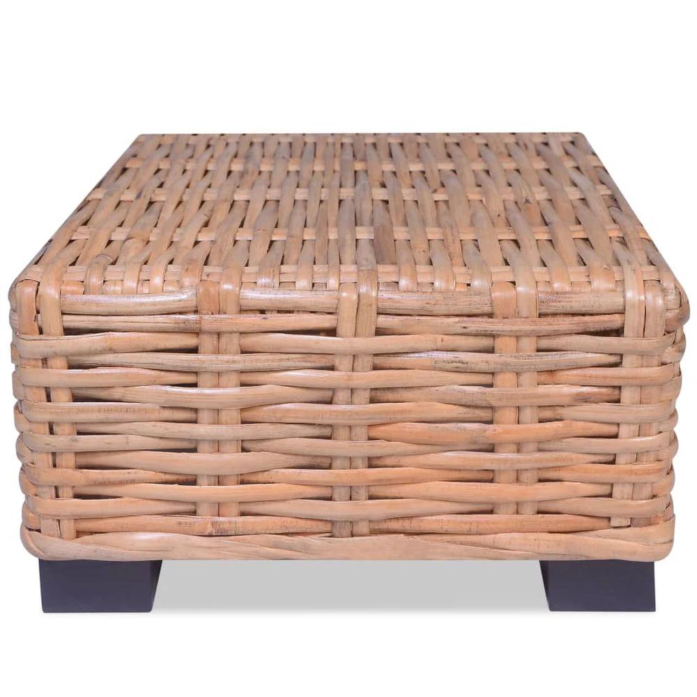 vidaXL Coffee Table vidaXL Natural Rattan 45x45x30 cm - Coffee Tables Coffee Table