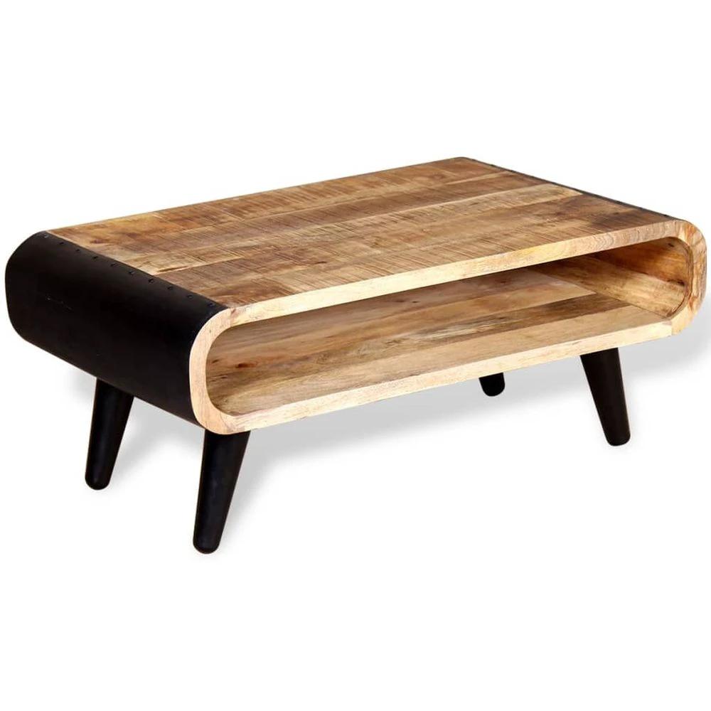 Coffee Table vidaXL Rough Mango Wood 90x55x39 cm by vidaXL