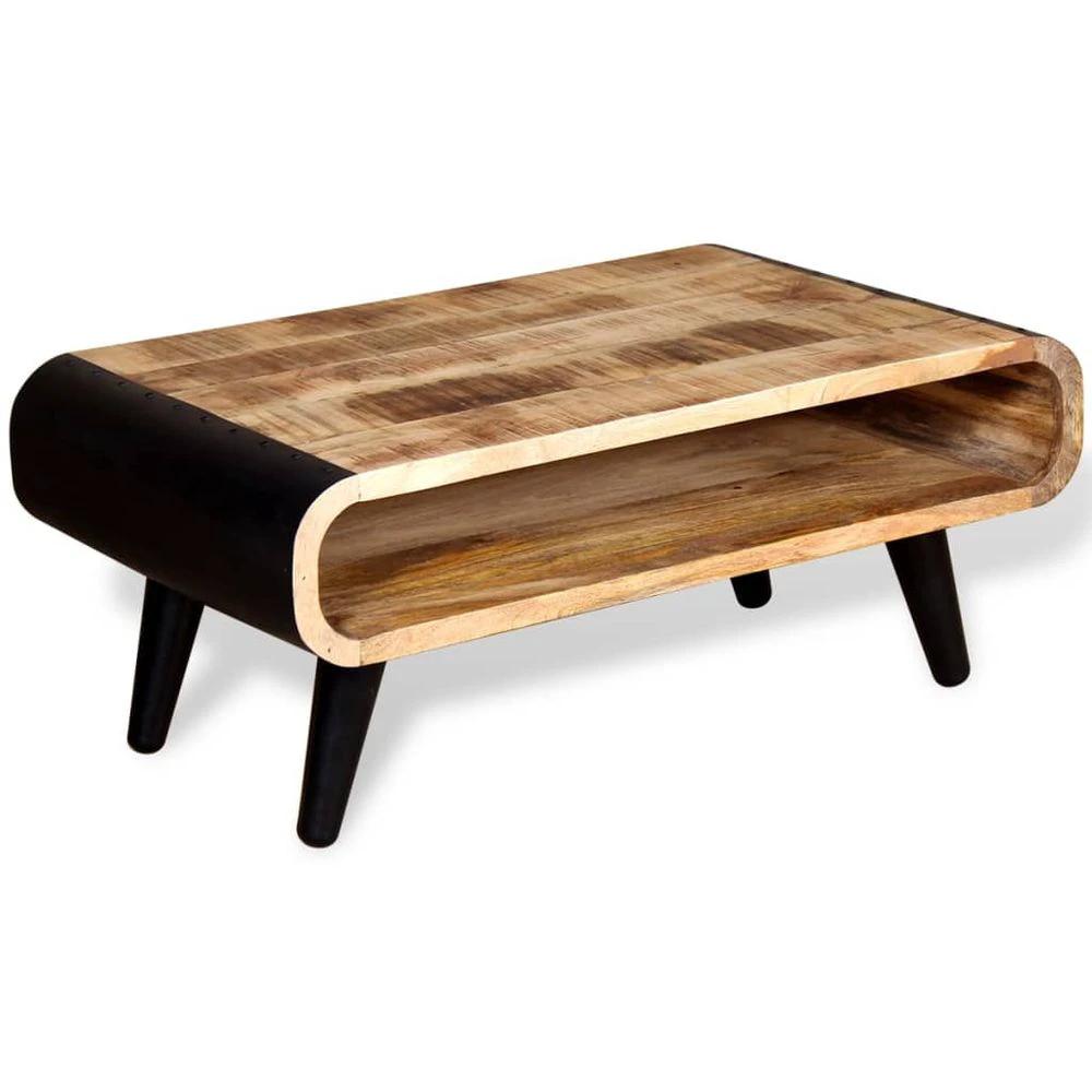 Coffee Table vidaXL Rough Mango Wood 90x55x39 cm by vidaXL