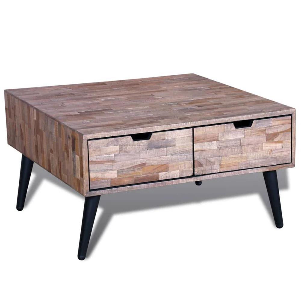 vidaXL Coffee Table with 4 Drawers vidaXL Reclaimed Teak Wood - Coffee Tables Coffee Table