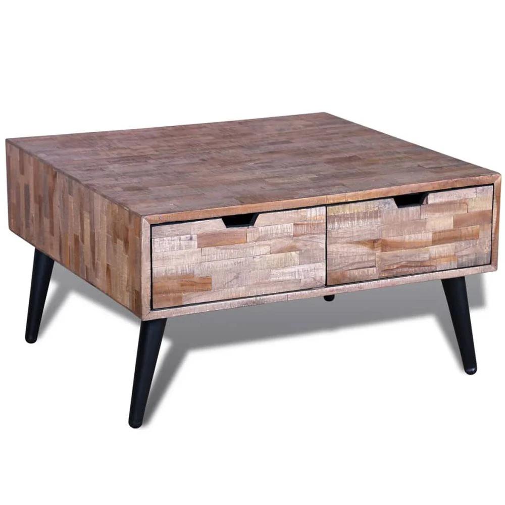 vidaXL Coffee Table with 4 Drawers vidaXL Reclaimed Teak Wood - Coffee Tables Coffee Table