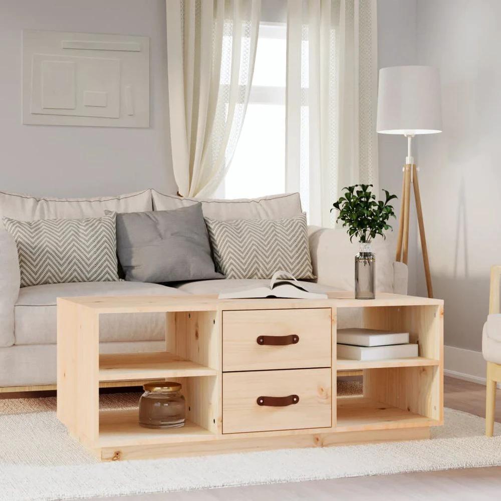 Coffee Table 100x50x41 cm vidaXL Solid Wood Pine by vidaXL