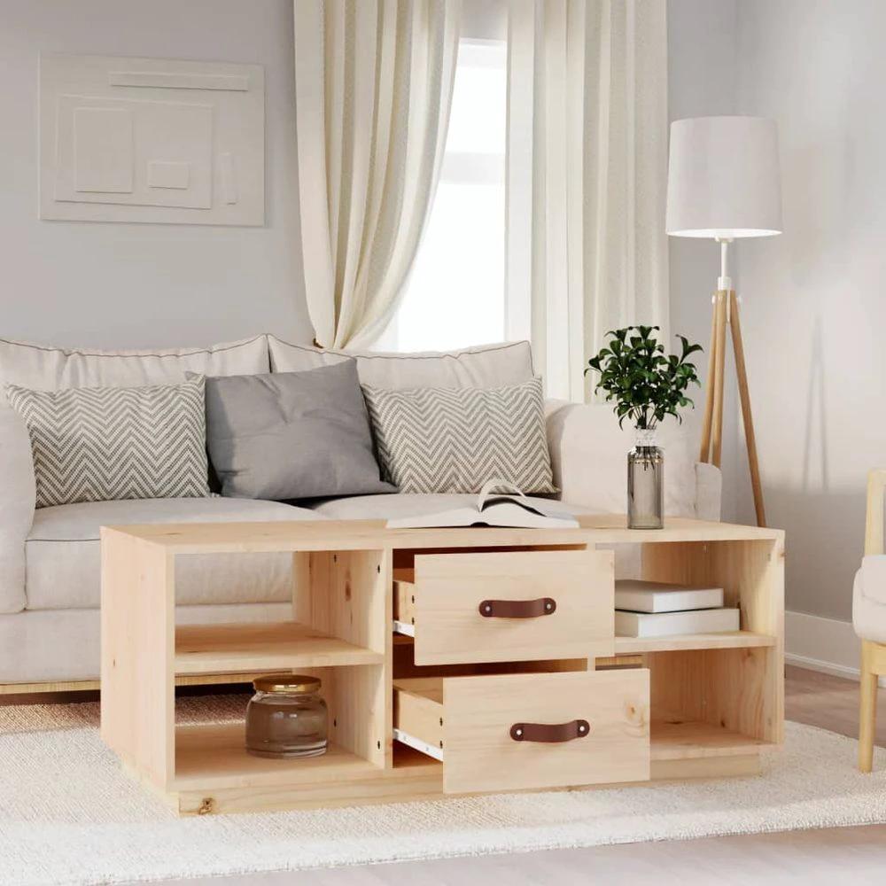 Coffee Table 100x50x41 cm vidaXL Solid Wood Pine by vidaXL