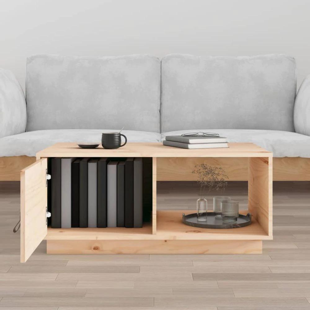 Coffee Table 80x50x35.5 cm vidaXL Solid Wood Pine by vidaXL
